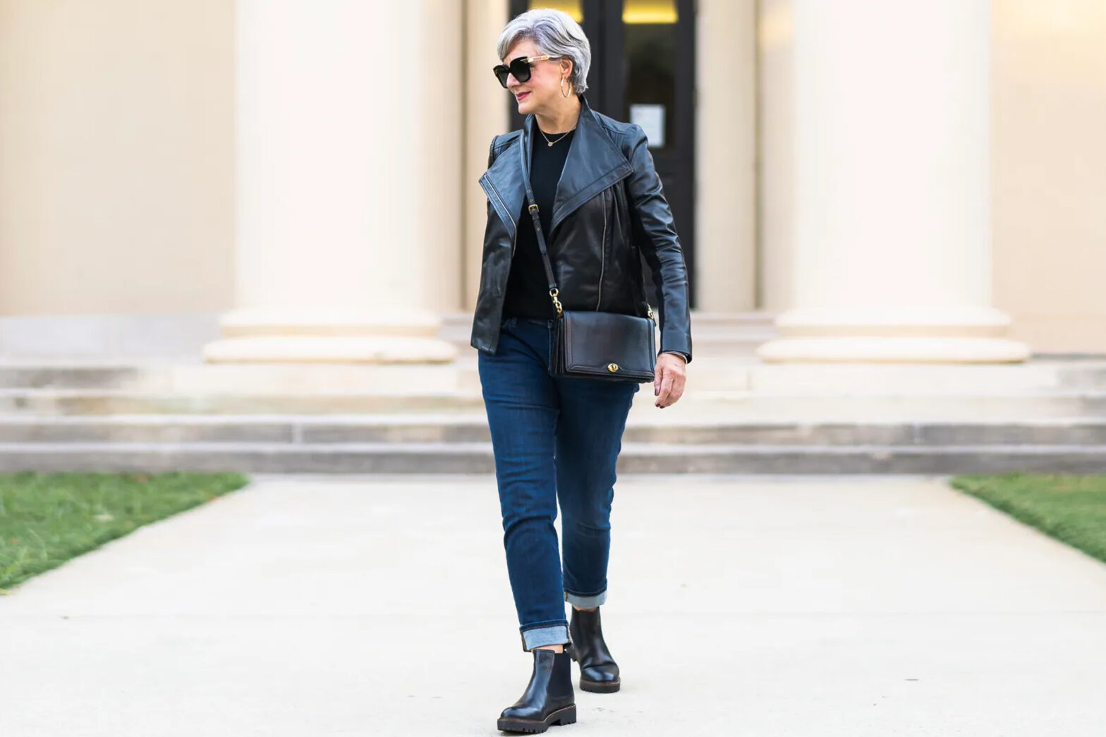 Classic Fusion The Timeless Allure of a Leather Jacket and Blue Jeans Ensemble